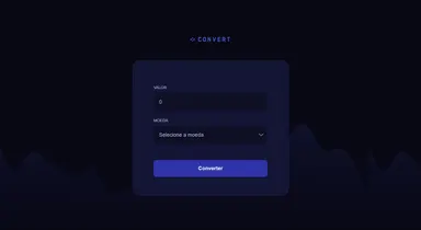 Tela do projeto Conversor de Valor.