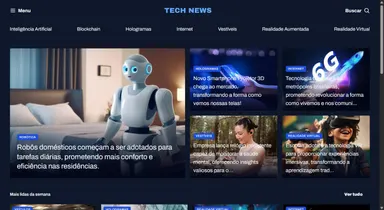 Tela do projeto Portal de Notícias.